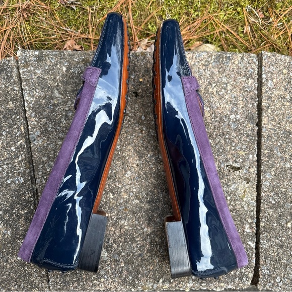 Tod's Blue Patent + Purple Suede Leather Shoes - Picture 7 of 8